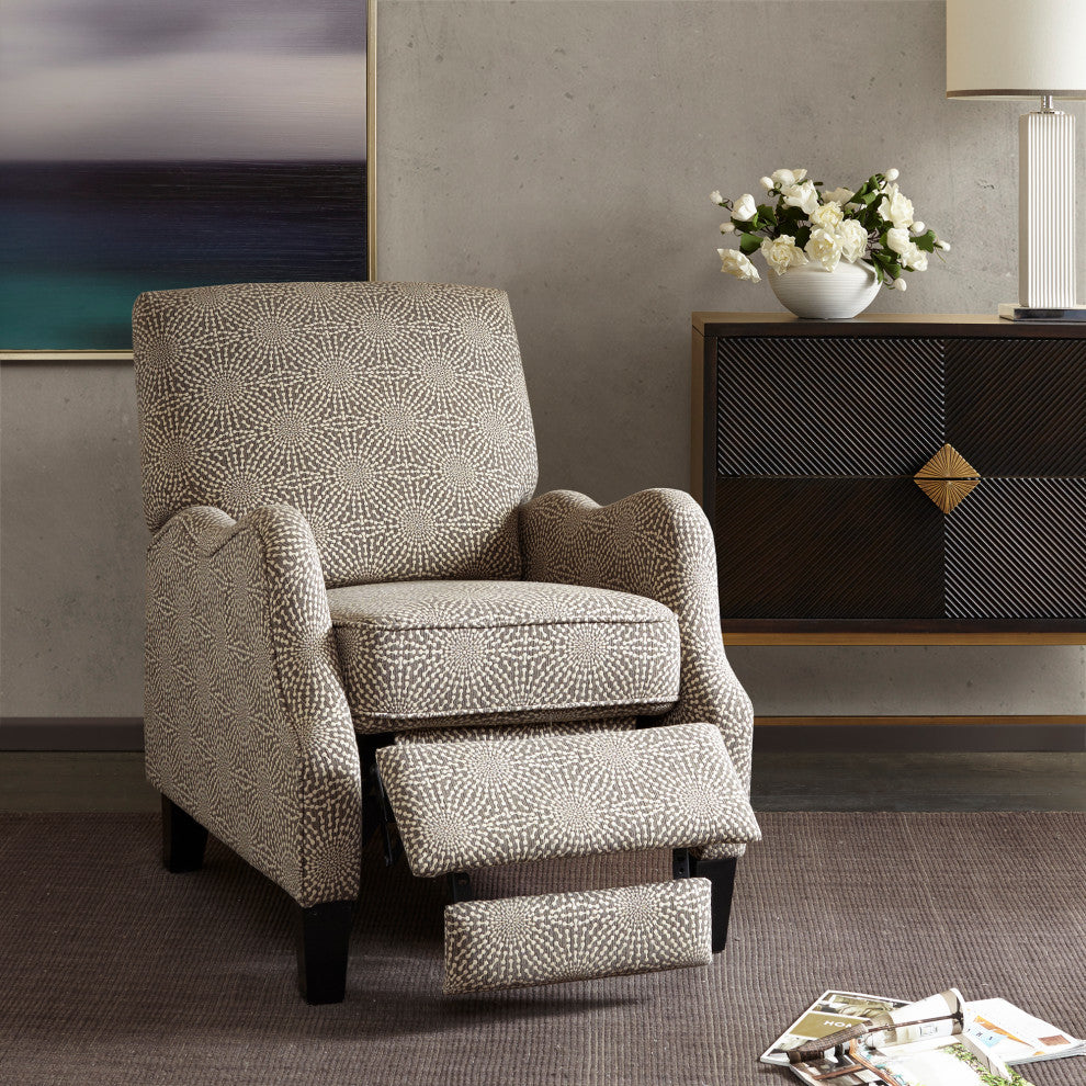 Madison Park Hoffman Eclectic Saules Push Back Recliner Lounge Chair