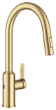 Oletto Touchless Sensor Pulldown Single Handle Kitchen Faucet, Brushed Brass