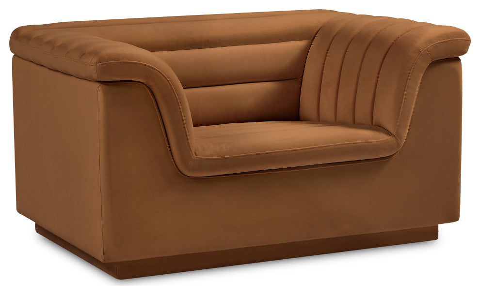 Cascade Upholstered Set, Saddle, Velvet, Chair