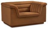 Cascade Upholstered Set, Saddle, Velvet, Chair