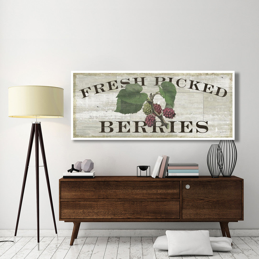"Farm Fresh Raspberries" Digital Paper Print by Sue Schlabach, 77"x32"