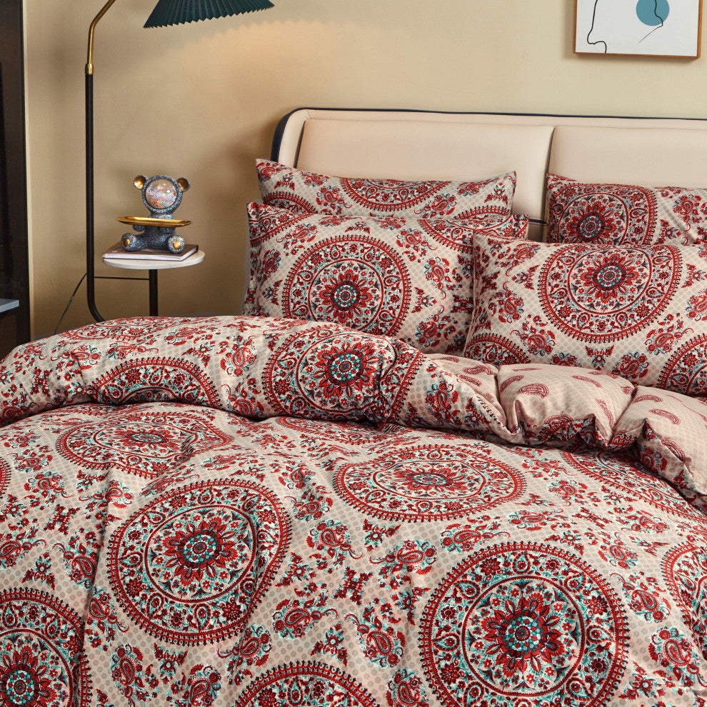 Tache Bohemian Chic Mandala Paisley Duvet Cover, Cal King