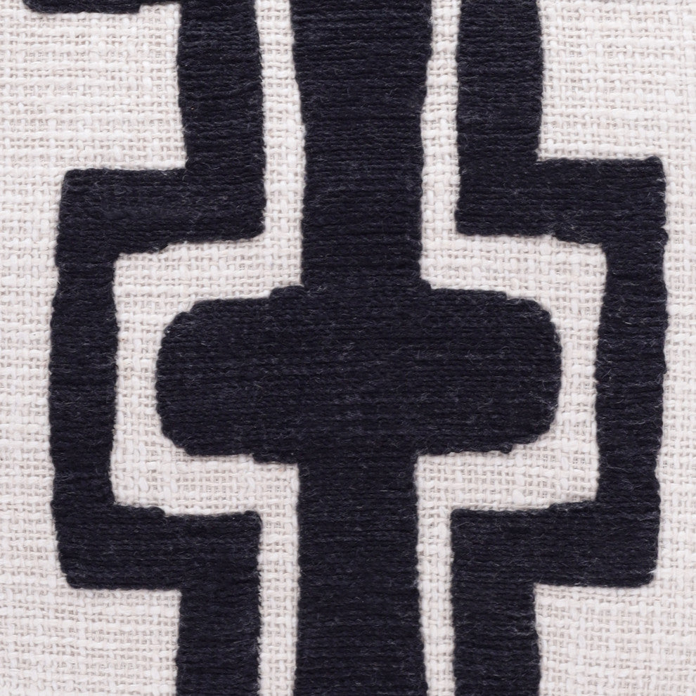 Stacy Garcia Handmade Throw Pillow, Onyx/Ivory, 20"x20"