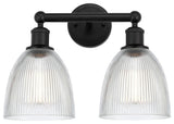 Innovations 616-2W-BK-G382 Castile 2 Light 15" Bath Vanity Light, Matte Black