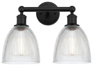 Innovations 616-2W-BK-G382 Castile 2 Light 15" Bath Vanity Light, Matte Black