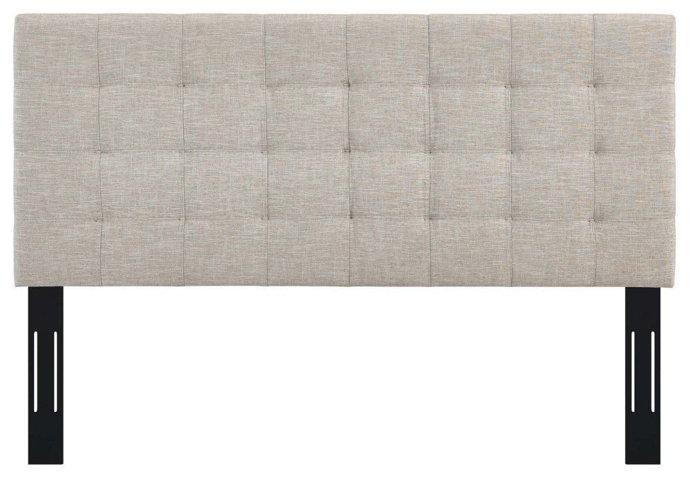 Paisley Tufted Full / Queen Upholstered Linen Fabric Headboard