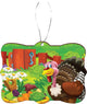 Turkey Cartoon Farm Vegetables Design Rectangle Christmas Tree Ornament