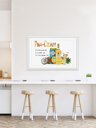 "Pina Colada Concoction" Framed Painting Print, 24"x16"