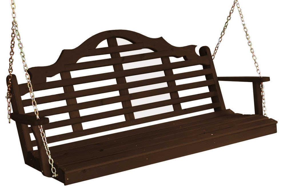 Cedar Marlboro Swing, Walnut Stain, 6 Foot