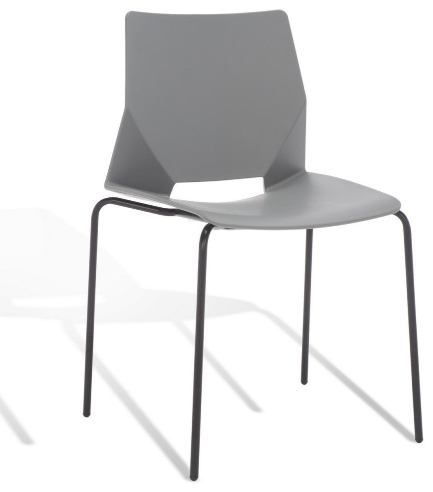 Safavieh Couture Nellie Molded Plastic Dining Chair, Grey/Black