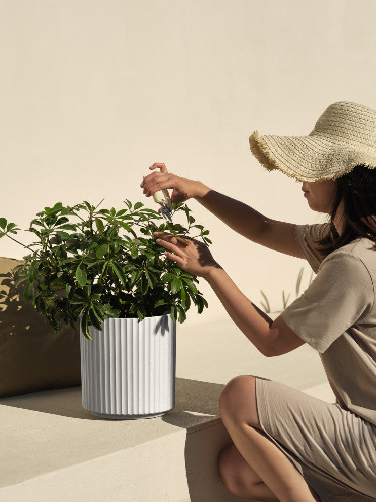 Veradek Demi Series Planter, White, 12", 1 Pack