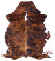 6' 7" X 6' 0" Brindle Natural Cowhide Rug C2363