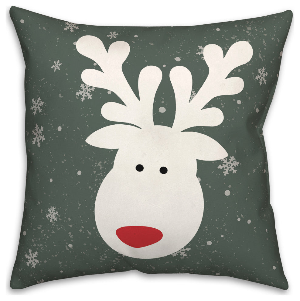 Gray Reindeer 16x16 Spun Poly Pillow