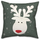 Gray Reindeer 16x16 Spun Poly Pillow