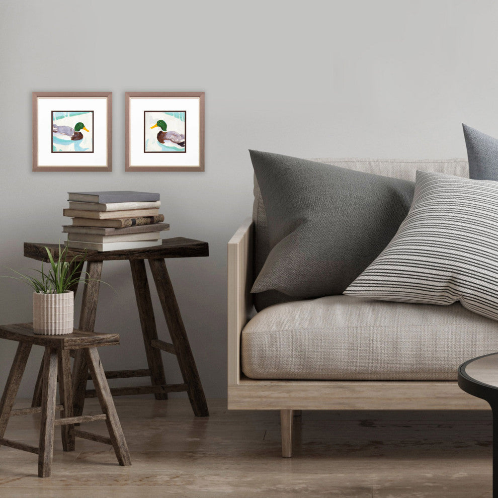 Bathing Mallard Wall Art, 2-Piece Set