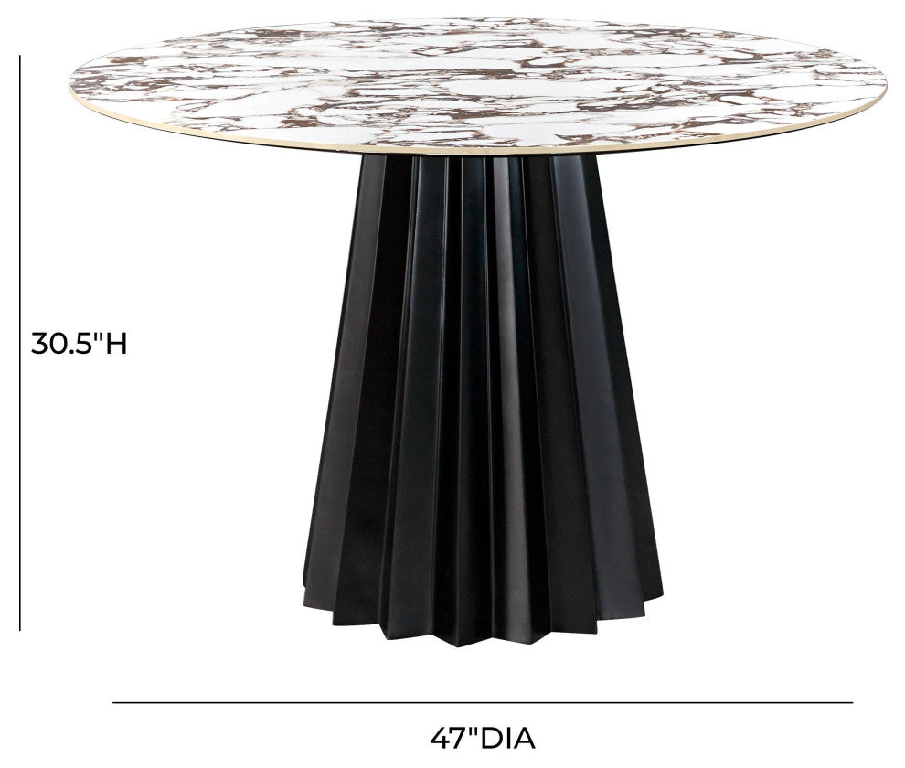 Jimena Marble 47" Round Dining Table