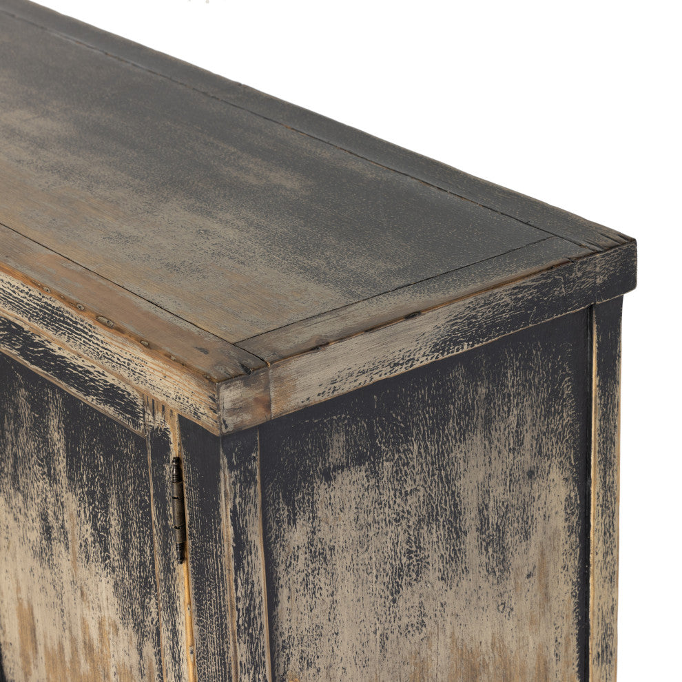 Hitchens Media Console-Worn Black