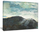 "Mountain Peak Under Cloudy Sky" Landscape Painting Canvas Print, 20"x12"