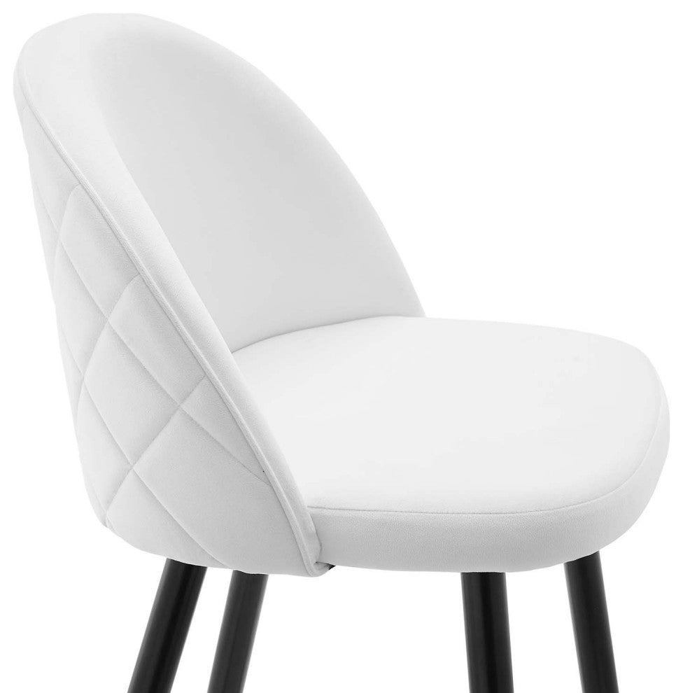 Cordial Performance Velvet Counter Stools Set of 2 White
