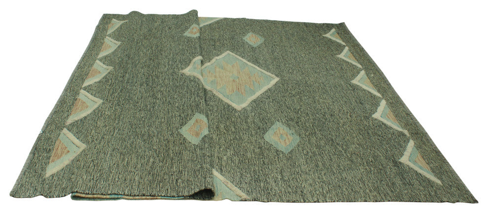 High-Low Kilim Hooshman Charcoal Rug