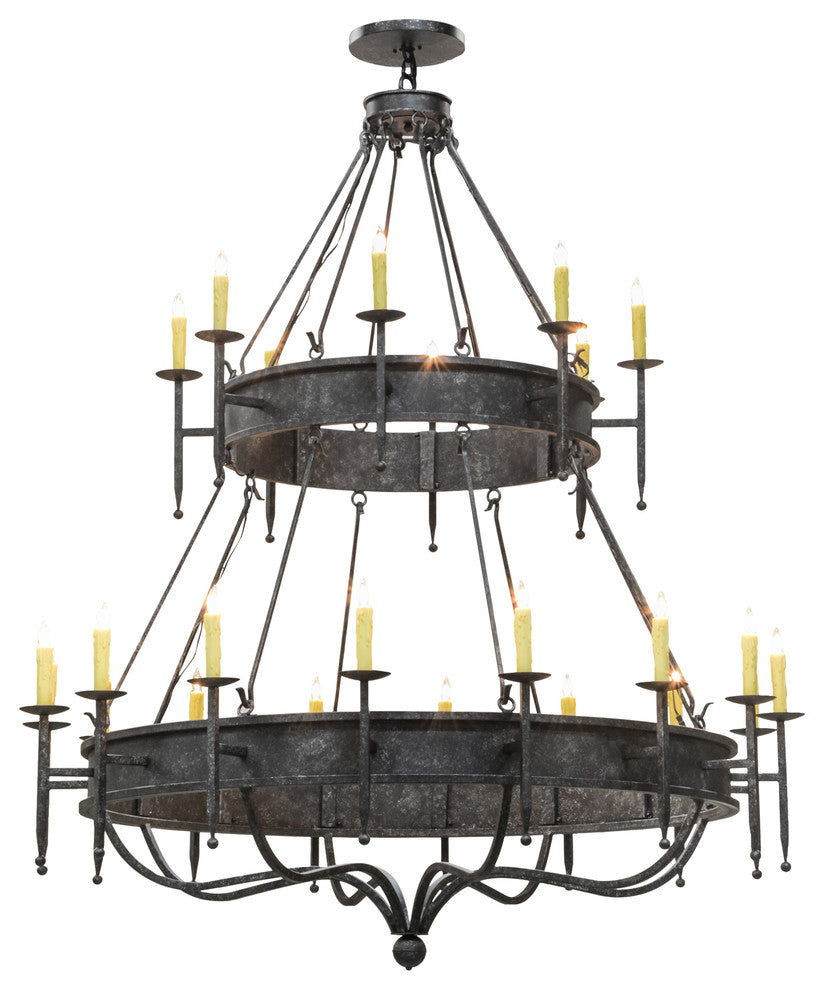 72 Wide Marta 24 Light Two Tier Chandelier