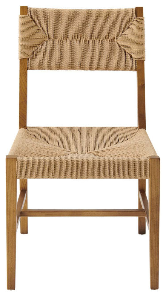 Side Dining Chair, Natural, Wood, Modern, Kitchen Bistro Restaurant Hospitality