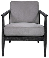 Uttermost Brunei Modern Accent Chair, Solid Oak Wood, 23657