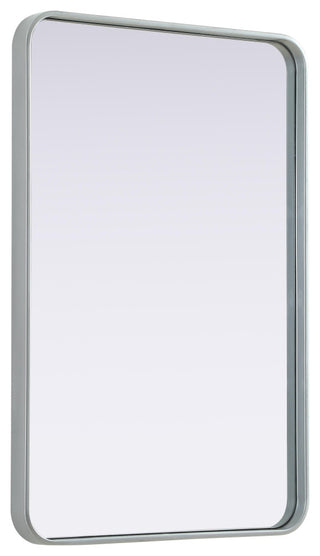 Home Living Contour Metal Rectangle Mirror 24x36, Silver