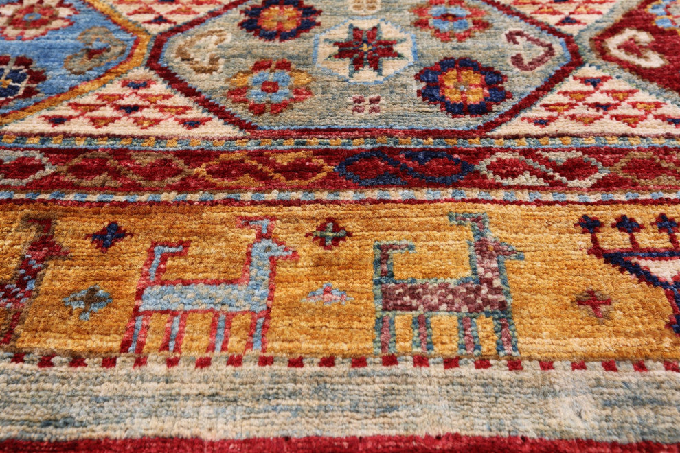 2' 7" X 4' 0" Persian Gabbeh Tribal Handmade Wool Rug Q10840