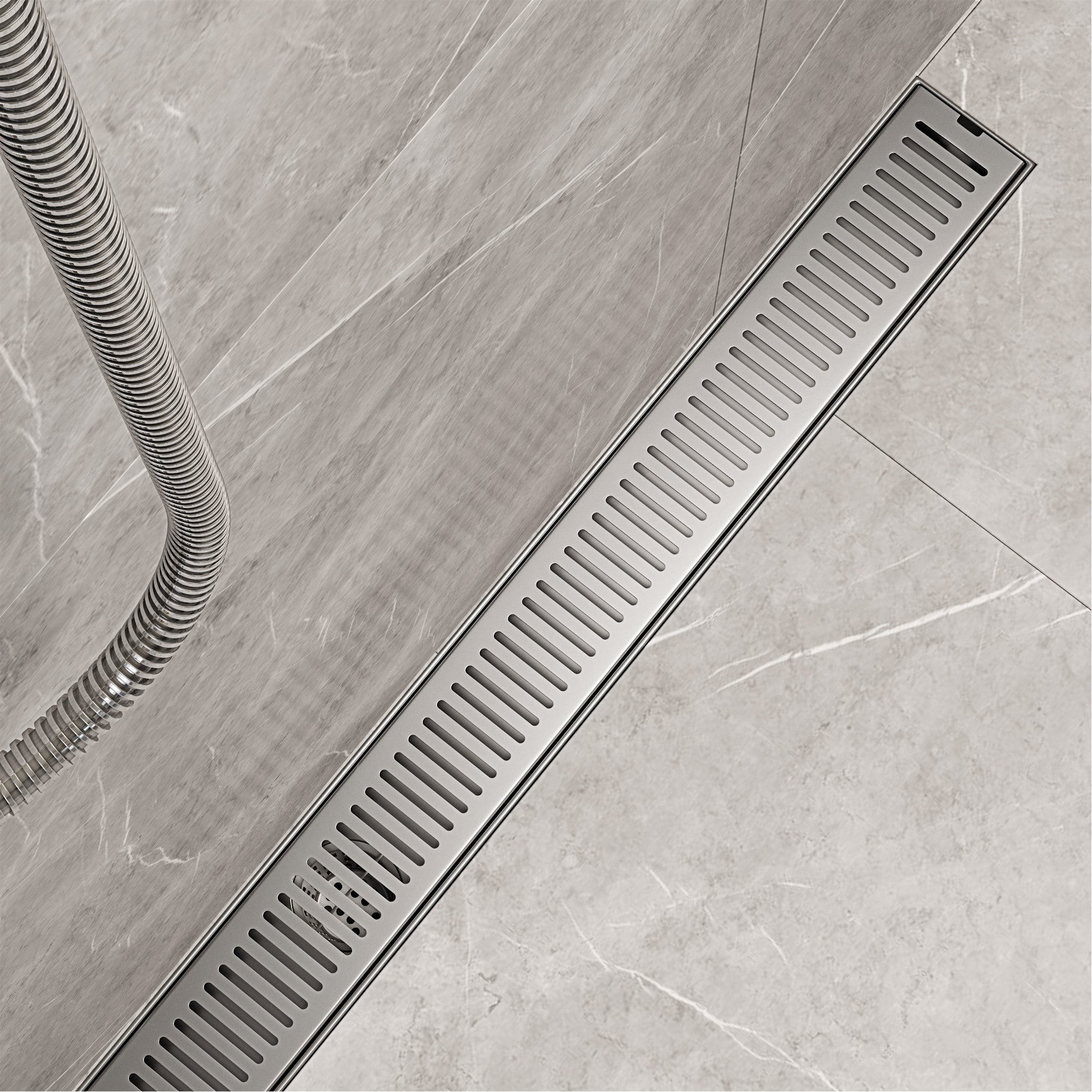 VIGO Elan Linear Shower Drain, Brushed Nickel, 36"