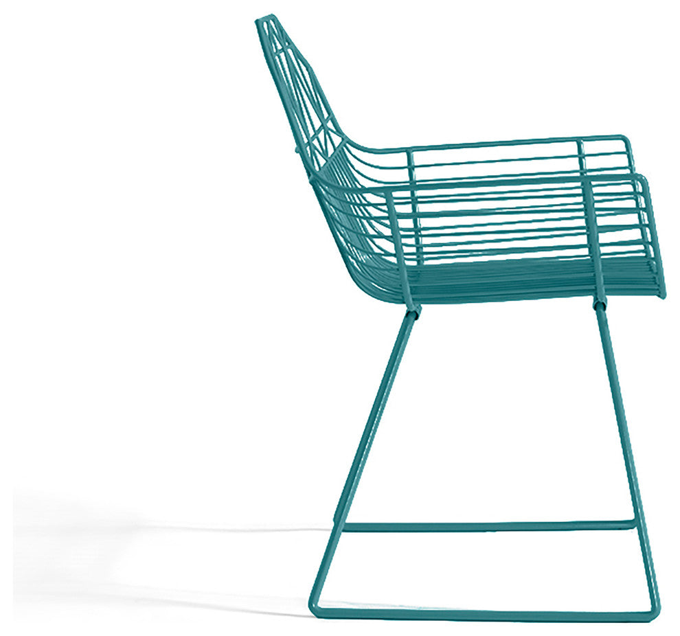 Ace Dining Arm Chair, Matte Teal