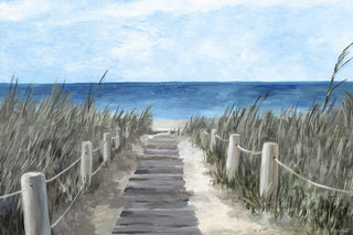 "Beach Wood Path" Painting Print on Wrapped Canvas, 12"x8"