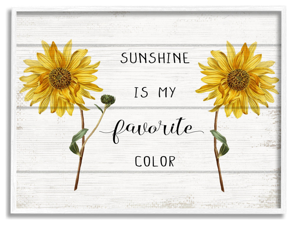 Sunshine is My Favorite Color with Sunflower Accents, 14 x 11