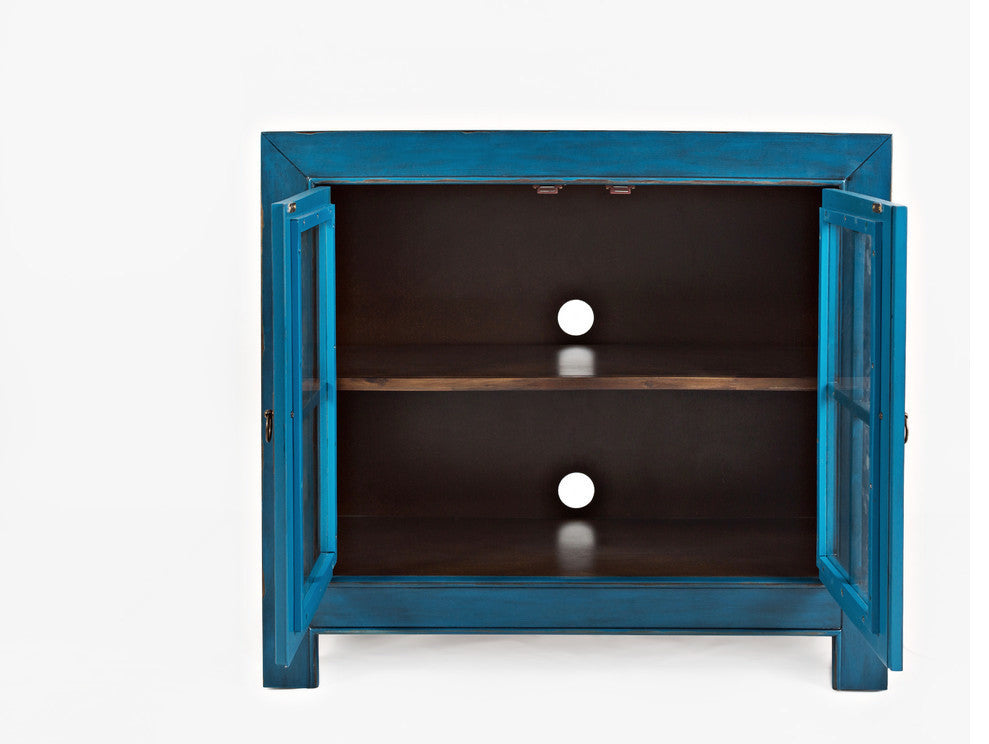 Full view of the cabinet on white background, shows doors closed.