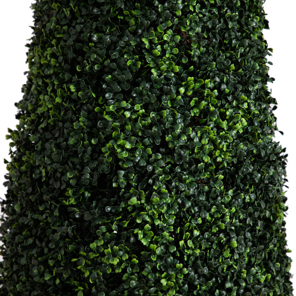 UV Resistant Artificial Boxwood Topiary Cone Tree, Indoor/Outdoor