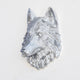 Faux Mini Wolf Resin Wall Decor, Silver