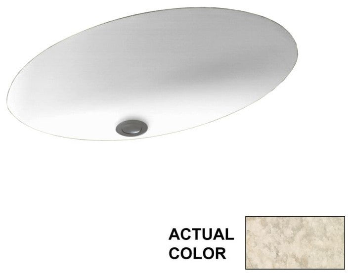 Swan 19x16x5 Solid Surface Undermount Bathroom Sink, Mounta Haze