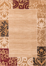 Well Woven Dulcet Damask Area Rug, Ivory, 7'10"x9'10"