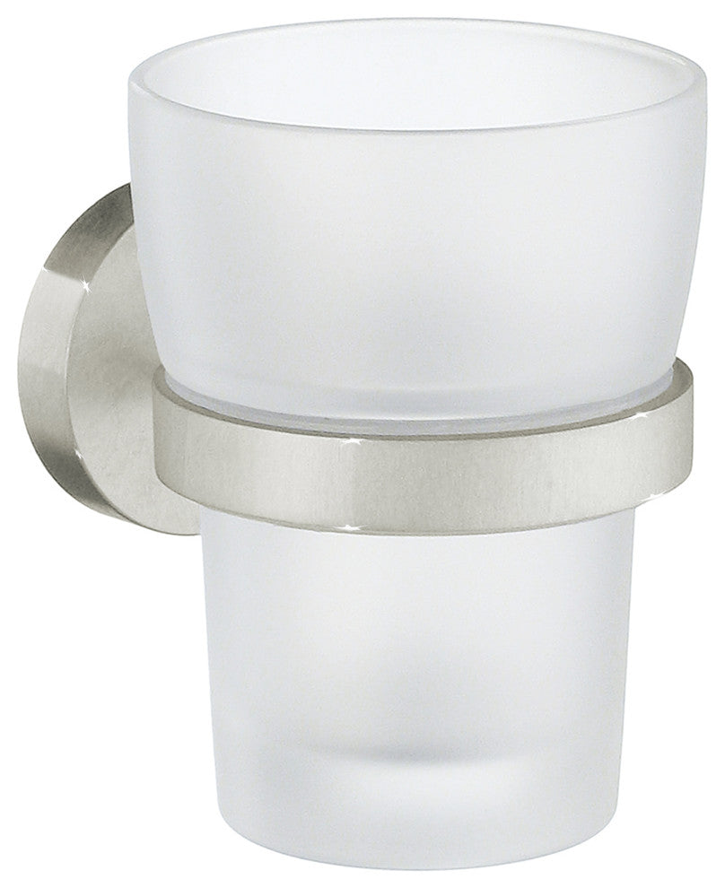Home Holder With Frosted Glass Tumbler