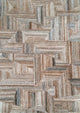 Avril Hand-Tufted Contemporary Rug, Brown/Gray/White, Rectangular 7'9x10'6