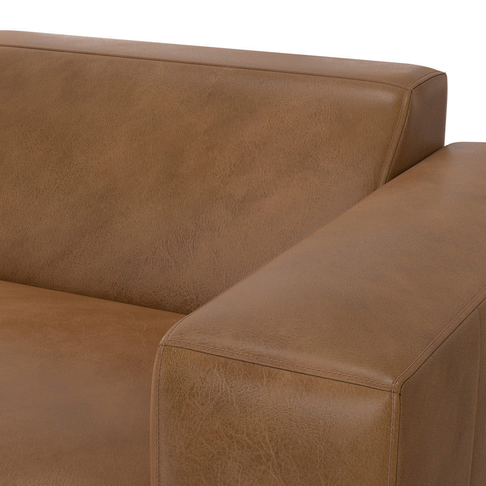 Rex Right-Arm Sofa Module in Genuine Leather