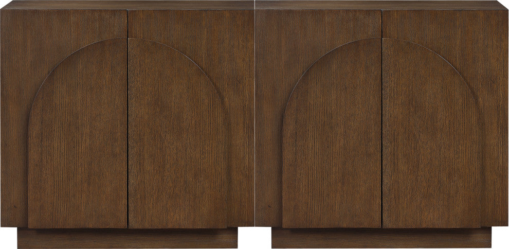 Navona Oak Veneer Sideboards / Buffet, Brown, 2pc