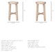 Brahma White Washed Solid Wood Bar Stool
