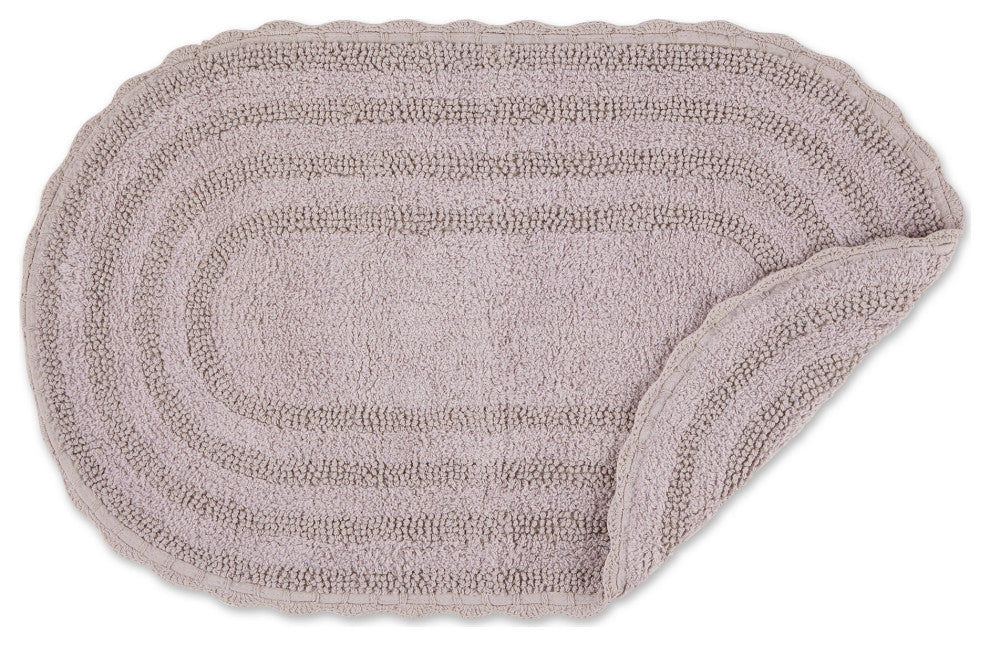 Dusty Lilac Oval Crochet Bath Mat