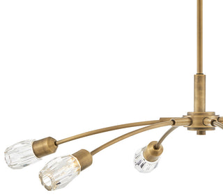 Fredrick Ramond Atera Large Single Tier Chandelier, Heritage Brass