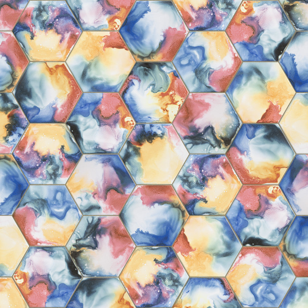Raktion Hex Decor Porcelain Floor and Wall Tile