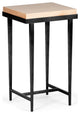 Wick Side Table, Black Finish, Maple Natural Accents