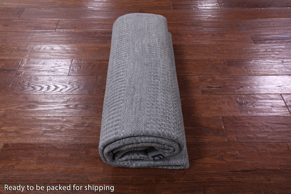 5' 2" X 7' 0" Savannah Grass Wool and Silk Hand Knotted Rug Q11510