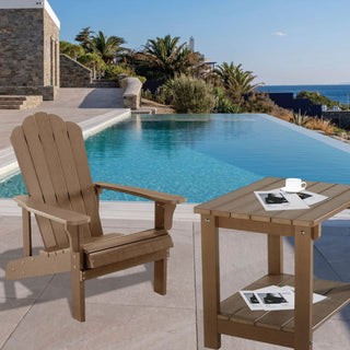 Orlando Plastic Wood Adirondack Chair, Brown