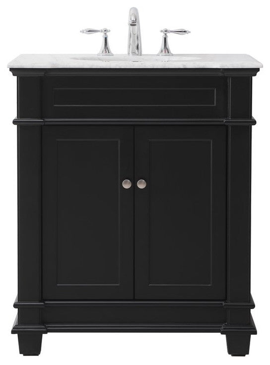 Weston Single Bathroom Vanity Set, Black, 30